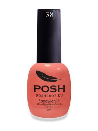 Лаки для ногтей POSH. Гель -лак на 25 дней Тон 38 Королева Эксцентрики POSH 99946 SENDVICH GEL UV/LED