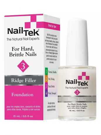 Лаки для укрепления и роста ногтей NailTek Базовое выравнивающее покрытие для сухих, ломких ногтей Nailtek foundation 3 15 мл