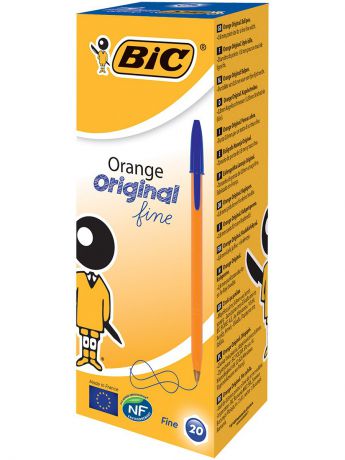 Ручки BIC Ручка шариковая BIC Orange синяя, 20 штук