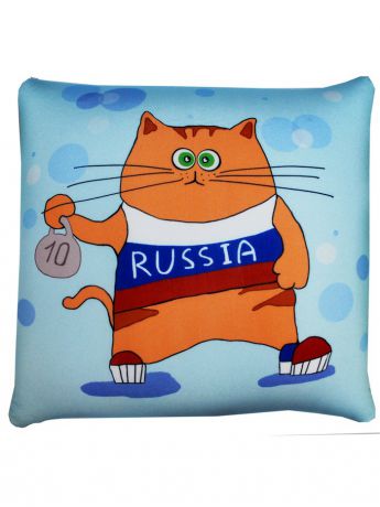 Подушки декоративные Оранжевый кот Подушка Игрушка антистресс Кот - победитель