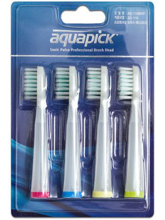 Насадки для электрических зубных щеток Aquapick Насадки для электрической зубной щетки AQ-110BHP, 4 шт., Aquapick