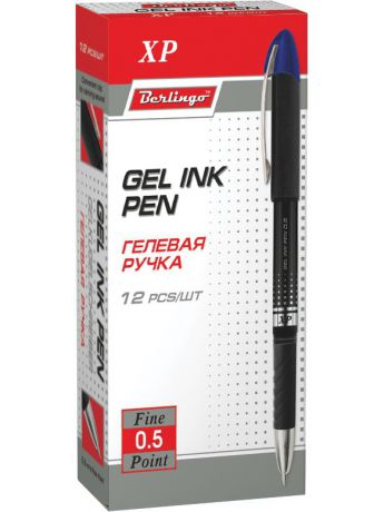 Ручки Berlingo Набор гелевых ручек (12 шт) "XP" синяя, 0,5мм грип