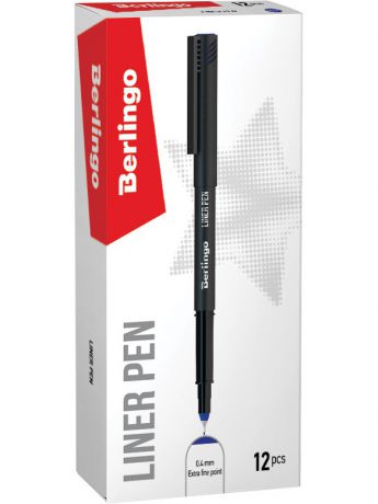 Ручки Berlingo Набор капиллярных ручек (12 шт), синяя, 0,4мм