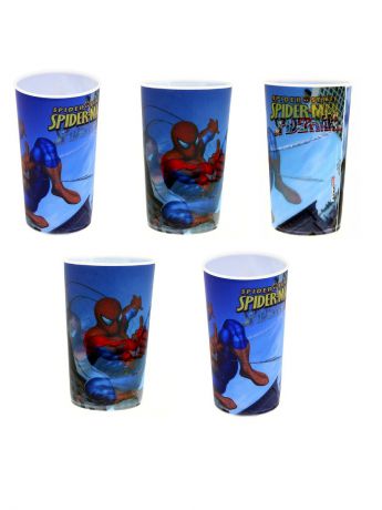 Стаканы Spider-Man Набор пластиковых стаканов Spider-Man (5 стаканов по 400 мл)