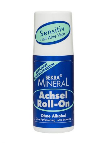 Дезодоранты Bekra Mineral Шариковый дезодорант на минеральной основе Deo Roll-On Sensitiv, 50 мл