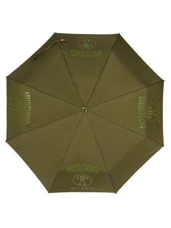 Зонты MOSCHINO Зонт складной Moschino 8010-OCM Lettering Darkgreen