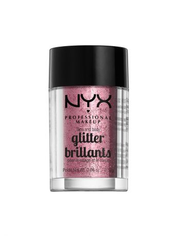 Глиттеры NYX PROFESSIONAL MAKEUP Глиттер для лица и тела FACE & BODY GLITTER - ROSE 02