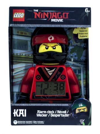 Часы настольные Lego. Часы настольные Ninjago Movie (Лего Фильм: Ниндзяго) минифигура Kai (2017)