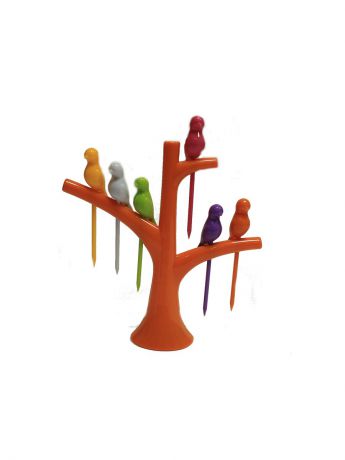 Шпажки Aroma-Garden Сувенирный набор палочек-Дерево с птицами 2 оранж.