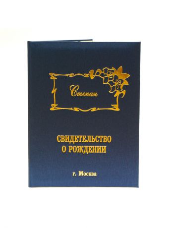Обложки Dream Service Именная обложка для свидетельства о рождении "Степан" г.Москва