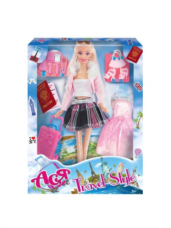 Куклы Toys Lab Набор кукла Ася  Блондинка в розовой кофте  Путешественница
