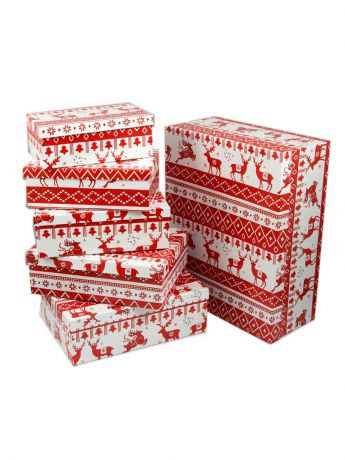 Подарочные коробки Русские подарки Комплект коробок из 16шт. "Узоры"