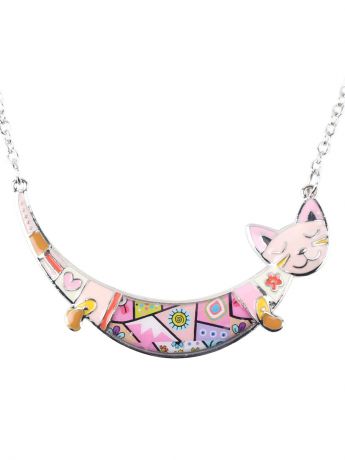 Подвески бижутерные Honey Jewelry Подвеска "Лунный кот" (розовый)