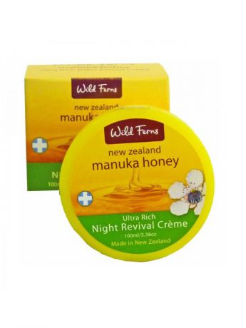 Кремы WildFerns Питательный ночной восстанавливающий крем для лица Manuka Honey Night Creme с медом манука, 100 мл