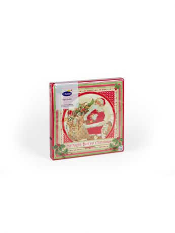 Салфетки DUNI Комплект 4 упаковки по 20 шт. Салфетки DUNI, 3-сл. 33 см,Vintage Santa
