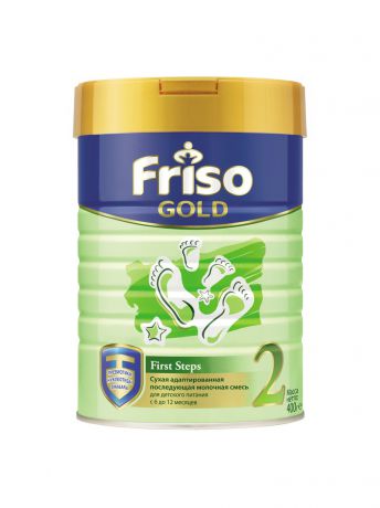 Заменители грудного молока Friso Смесь сухая молочная Friso Gold 2, с 6 месяцев, 400г