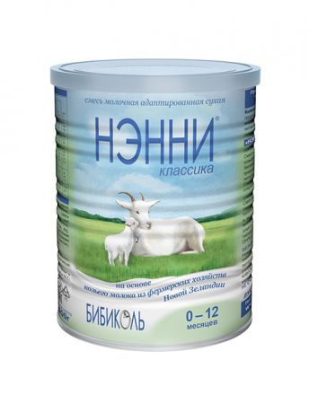 Заменители грудного молока НЭННИ Смесь сухая молочная Нэнни Классика на основе козьего молока, 0-12 мес., 400г