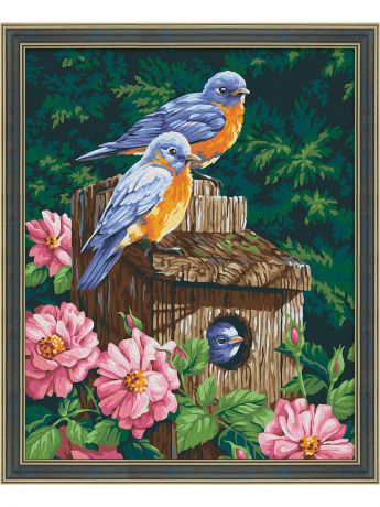 Наборы для рисования Мосфа Картина по номерам "Домик для птиц" 7С-0101