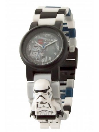 Часы наручные Lego. Часы наручные аналоговые LEGO Star Wars с минифигурой Stormtrooper на ремешке (2017)
