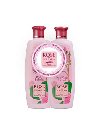 Косметические наборы для ухода Biofresh Набор: Розовая вода+ Лосьон для тела "Rose of Bulgaria" (330 мл x 2шт)