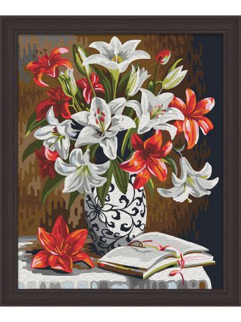 Наборы для рисования Мосфа Картина по номерам "Красно-белые лилии" 7С-0015