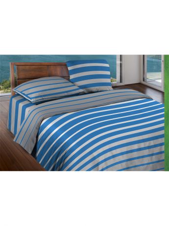 Постельное белье Wenge Комплект постельного белья 1,5 бязь  Stripe Blue