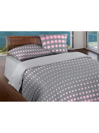 Постельное белье Wenge Комплект постельного белья 2,0 бязь Dot Pink-Gray