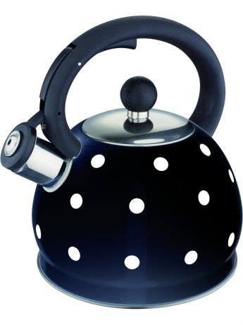 Чайники для плиты RAINSTAHL Стильный чайник в горошек со свистком 2,0л.