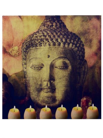 Картины MTH Постер со светодиодной подсветкой "Будда"