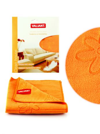 Салфетки для уборки VALIANT Салфетка для уборки 30*30 см оранжевая, шт
