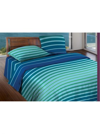 Постельное белье Wenge Комплект постельного белья евро  бязь Stripe Blue mint