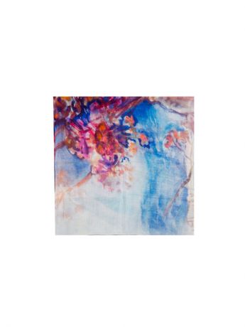 Платки ArtNiva Платок "Сухой букет на синем фоне", 90х90 см
