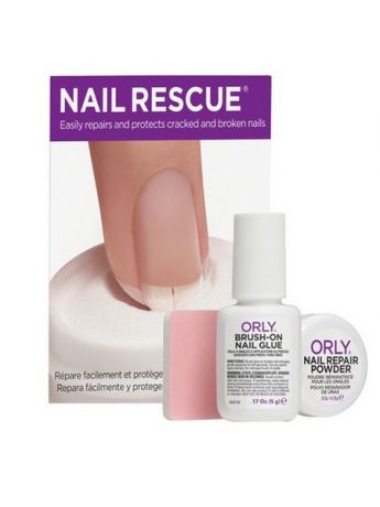 Клей для ногтей ORLY Набор Скорая ногтевая помощь ( клей+пудра) Nail Rescue Kit