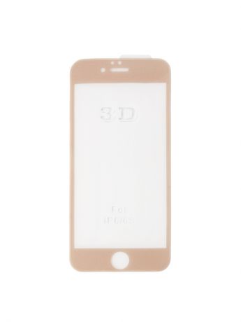 Защитные стекла Liberty Project Защитное стекло "LP" для iPhone 6/6s Tempered Glass 3D с рамкой 0,33 мм 9H (ударопрочное/золото)