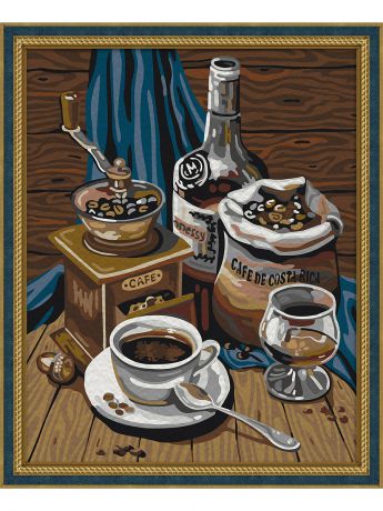 Наборы для рисования Мосфа Картина по номерам "Кофейный набор" 7C-0221