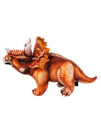 Мягкие игрушки АБВГДЕЙКА Мягкая игрушка Динозавр Трицератопс, 35 см