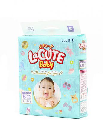 Подгузники детские LaCUTE baby Подгузники Premium Air Soft S (4-8 кг) 82 шт.