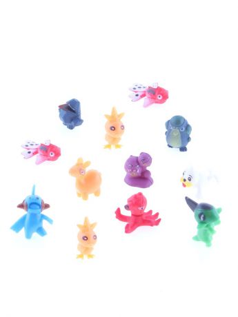 Фигурки-игрушки Радужки Силиконовые мини монстрики, набор из 12 шт.