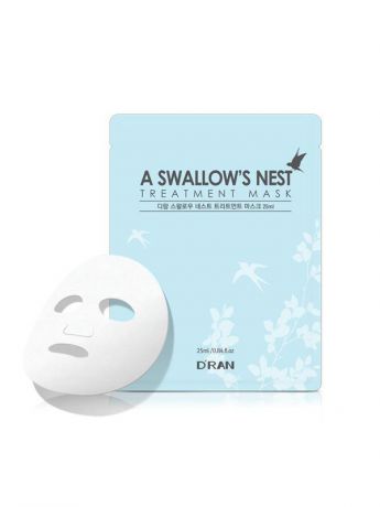Тканевые маски и патчи D RAN Ухаживающая маска с экстрактом ласточкиных гнезд