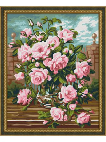 Наборы для рисования Мосфа Картина по номерам "Розовый букет" 7C-0158