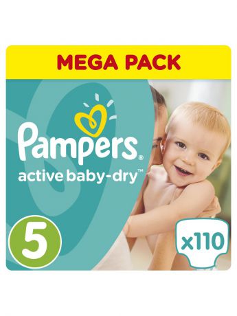Подгузники детские Pampers Подгузники Pampers Active Baby-Dry 11-18 кг, 5 размер, 110 шт.