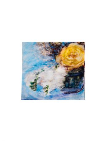 Платки ArtNiva Платок "Желтая роза", 90х90 см