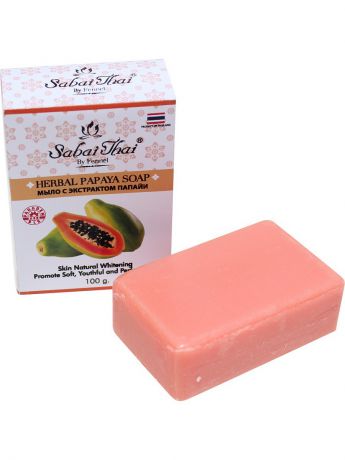 Мыло косметическое Sabai Thai Authentic SPA Мыло с экстрактом папайи 100 гр