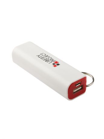 Внешние аккумуляторы Liberty Project Внешний АКБ "LP" 2600 мАч Li-ion USB выход 1А (белый с красным/коробка)