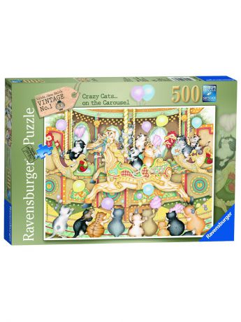 Пазлы Ravensburger Пазл Коты на карусели 500 шт