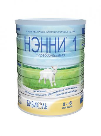 Заменители грудного молока НЭННИ Смесь сухая молочная Нэнни 1 с пребиотиками на основе козьего молока, 0-6 мес., 800г