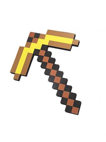 Игрушечное оружие Pixel Crew Кирка 8Бит золотая пиксельная 45см