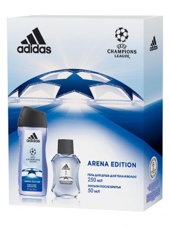 Косметические наборы для ухода Adidas Набор Uefa arena edition лосьон 50 мл + гель для душа 250 мл