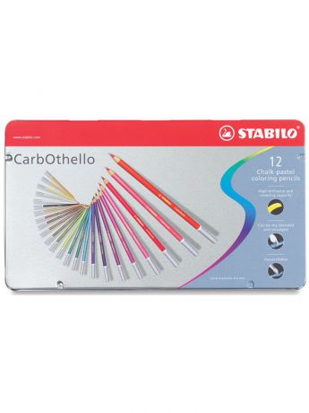 Карандаши Stabilo Набор цветных пастелей STABILO CARBOTHELLO, 12 цв, металл