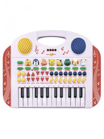 Игровые центры для малышей ELEFANTINO Синтезатор развививающий "Elefantino"  звуковые эффекты животных и музыкальные мелодии.